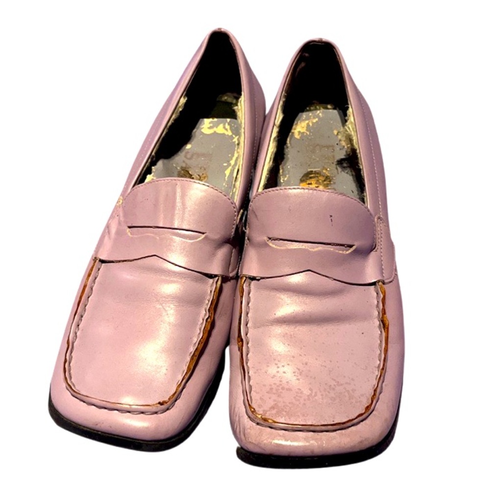 franco sarto lavender loafers